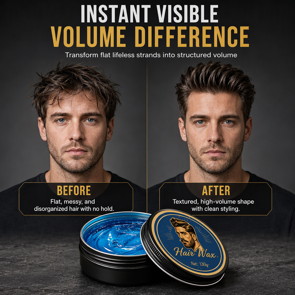 💈 KØB 2 FÅ 1 GRATIS! Flot frisure med frisk cologneduft – stylingpomade til mænd, 130 g