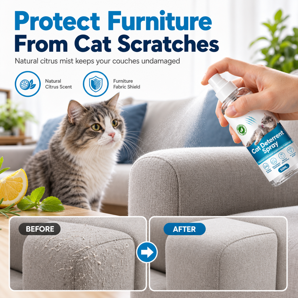 ✨Spray mod kattekrads｜Mild formel – sig farvel til kattekrads på sofaen! 🐱