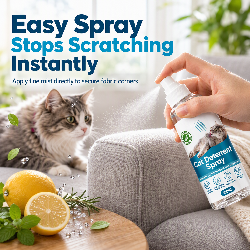 ✨Spray mod kattekrads｜Mild formel – sig farvel til kattekrads på sofaen! 🐱