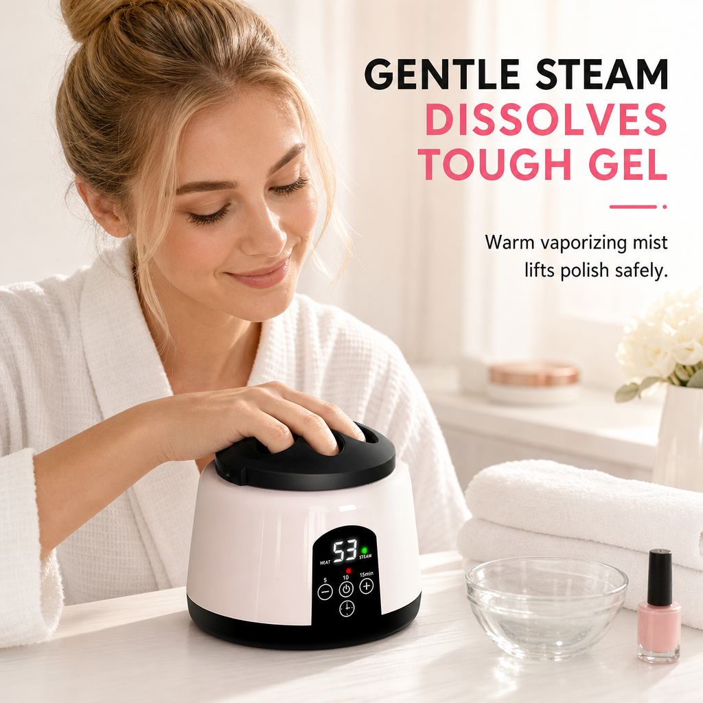 🔥💅 NYT HOTSALG – 50 % RABAT! 🎁✨ 36W elektrisk damp-neglelakfjerner 💖 Nem fjernelse af gellak & akrylnegle til manicure derhjemme! 🛍️💅