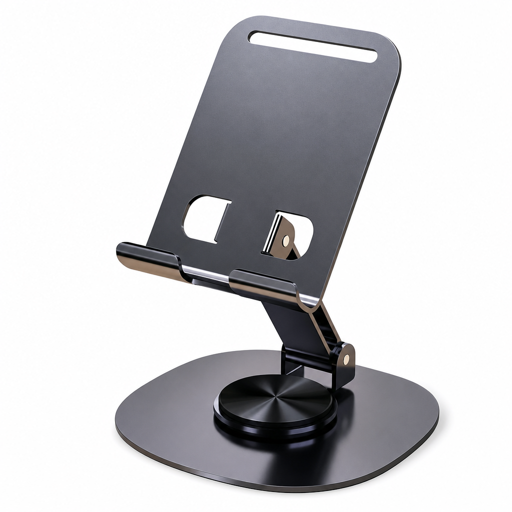 📢📢 50% RABAT✨Premium mobilstativ i helmetal – 360° roterende bordholder