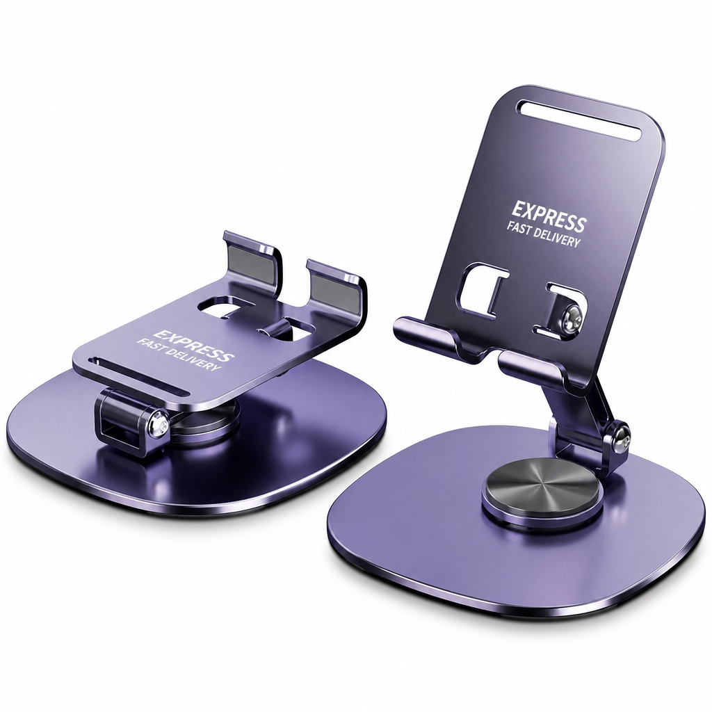 📢📢 50% RABAT✨Premium mobilstativ i helmetal – 360° roterende bordholder