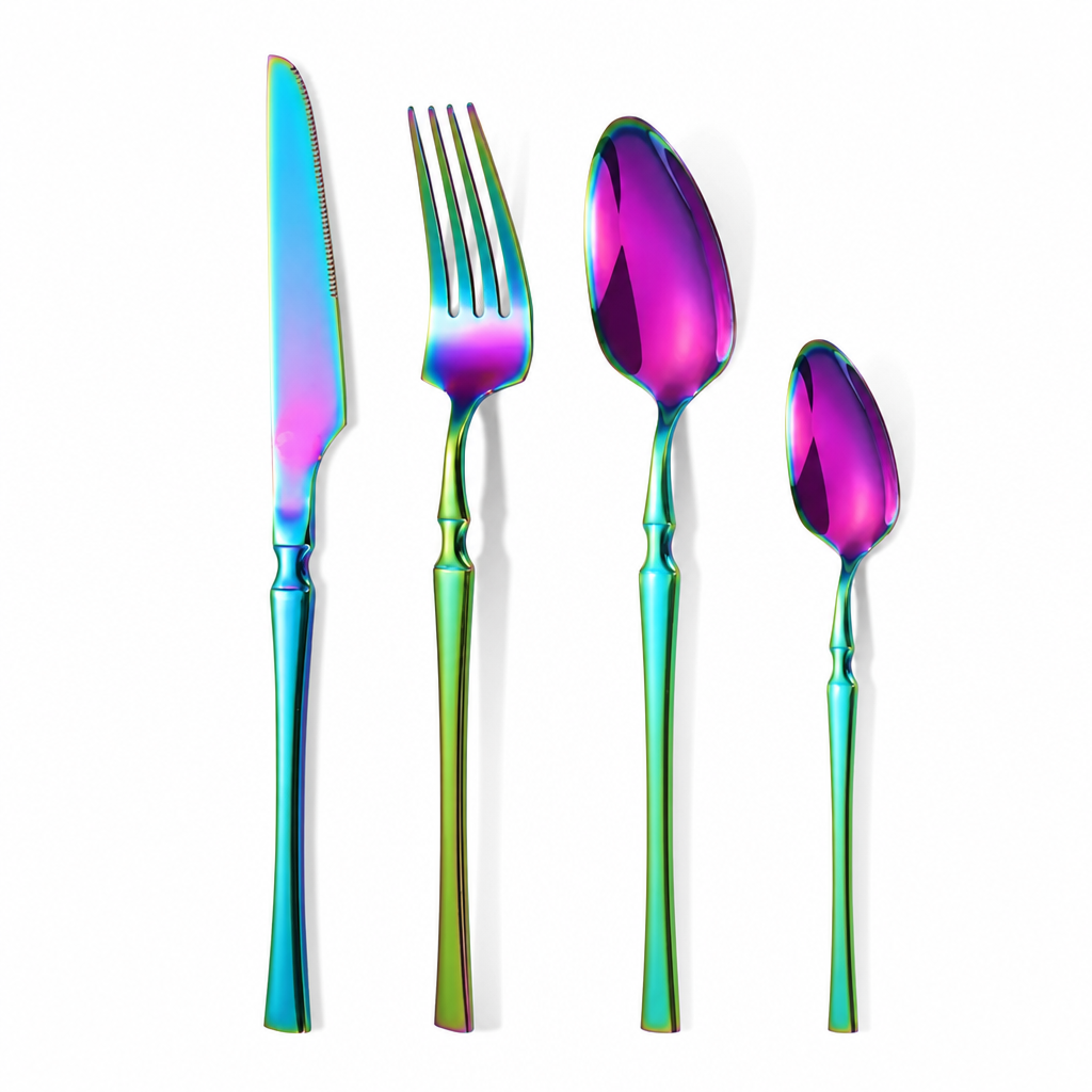 Bestiksæt i 304 rustfrit stål med slankt design – elegant sæt med knive, gafler og skeer til hjemmet