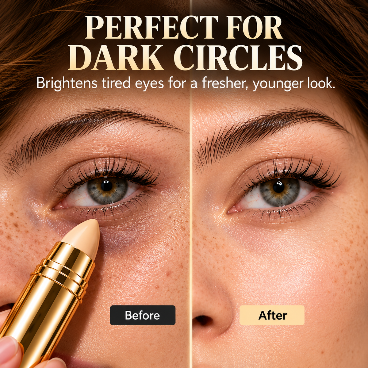 Naturlig sømløs concealer-stick – 3-i-1 til at dække, lysne & konturere