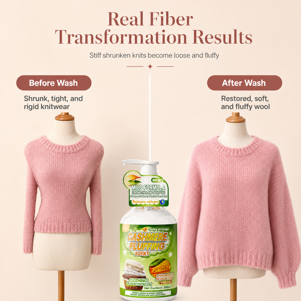 Blødgør stive sweatre hurtigt! Pleje til formning af uld & cashmere