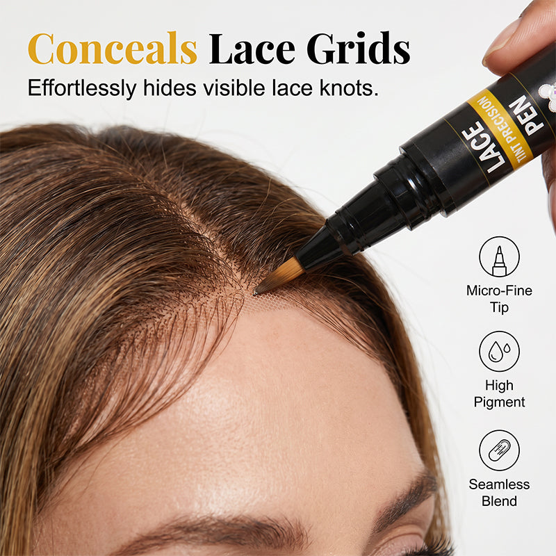 Skjul lace-knuder med det samme! Svedresistent scalp-tint pen til paryk