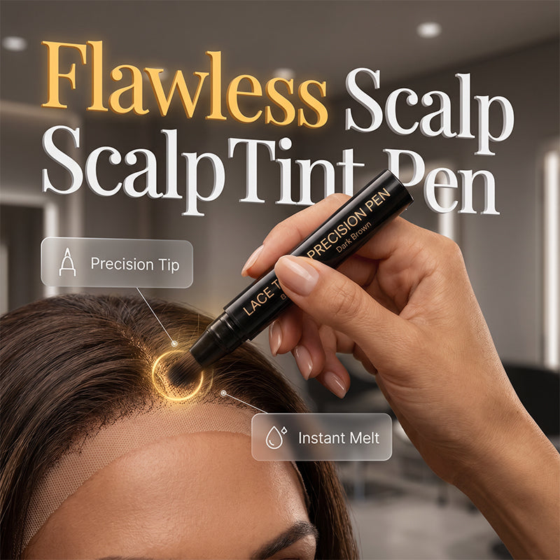 Skjul lace-knuder med det samme! Svedresistent scalp-tint pen til paryk