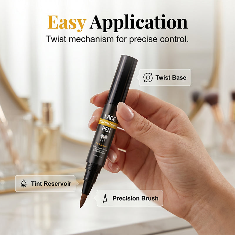 Skjul lace-knuder med det samme! Svedresistent scalp-tint pen til paryk