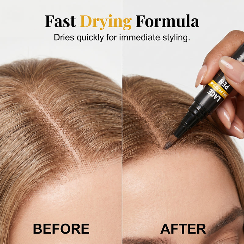 Skjul lace-knuder med det samme! Svedresistent scalp-tint pen til paryk