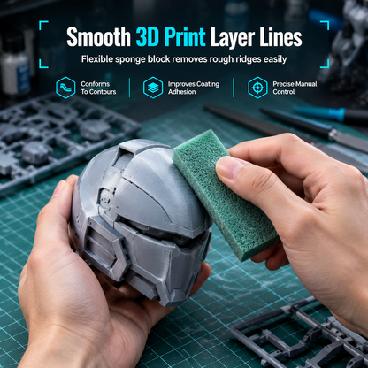 Slibe- og polersvamp til 3D-printede modeller