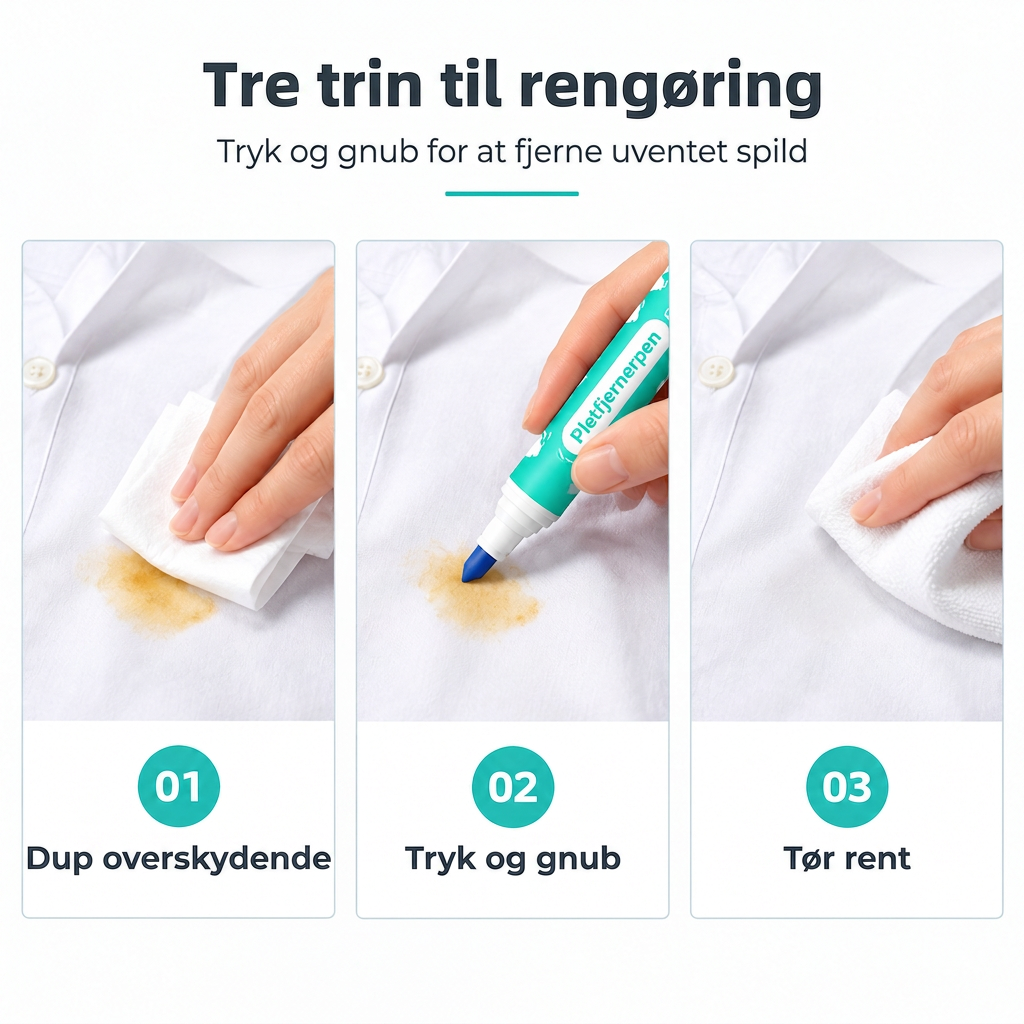 Bærbar vandfri pletfjernerpenne til tøj 15g Instant olieplet rengøringsstok til hvidt tøj