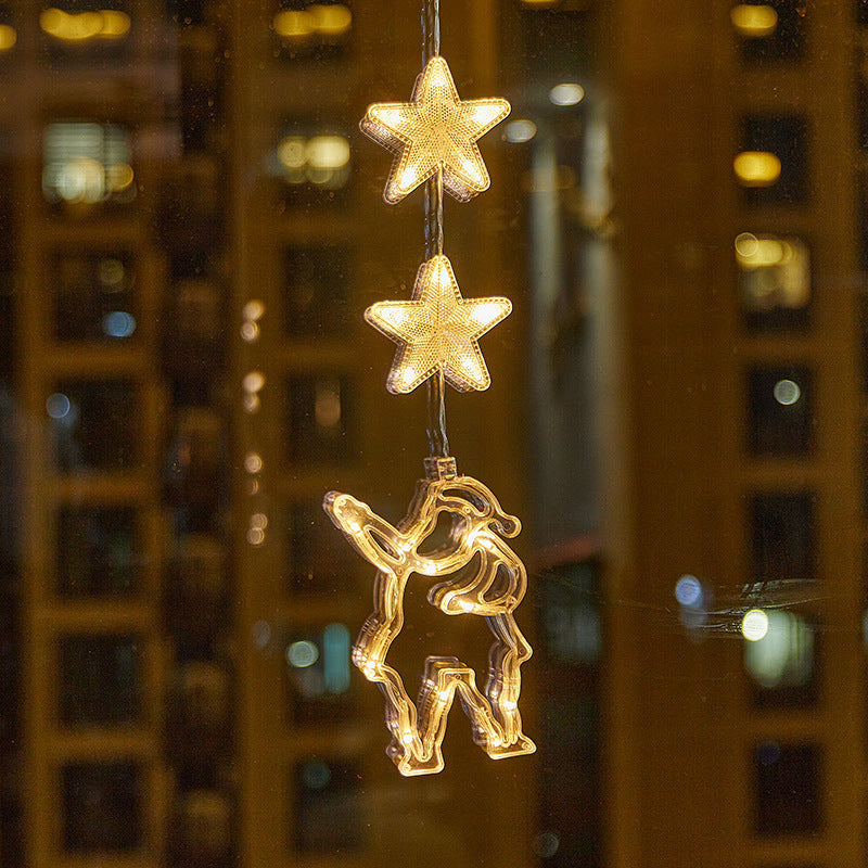 ⏳SIDSTE UDSALGSDAG 🎄❄️ DIY LED-sugekoplamper med julesnefnug ✨ | Batteridrevne, varmt og flerfarvet lys, vindueslamper med sugekop, julepynt til hjem og fest