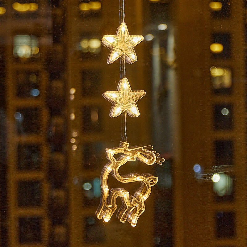 ⏳SIDSTE UDSALGSDAG 🎄❄️ DIY LED-sugekoplamper med julesnefnug ✨ | Batteridrevne, varmt og flerfarvet lys, vindueslamper med sugekop, julepynt til hjem og fest