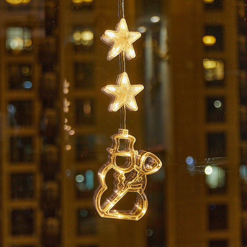 ⏳SIDSTE UDSALGSDAG 🎄❄️ DIY LED-sugekoplamper med julesnefnug ✨ | Batteridrevne, varmt og flerfarvet lys, vindueslamper med sugekop, julepynt til hjem og fest