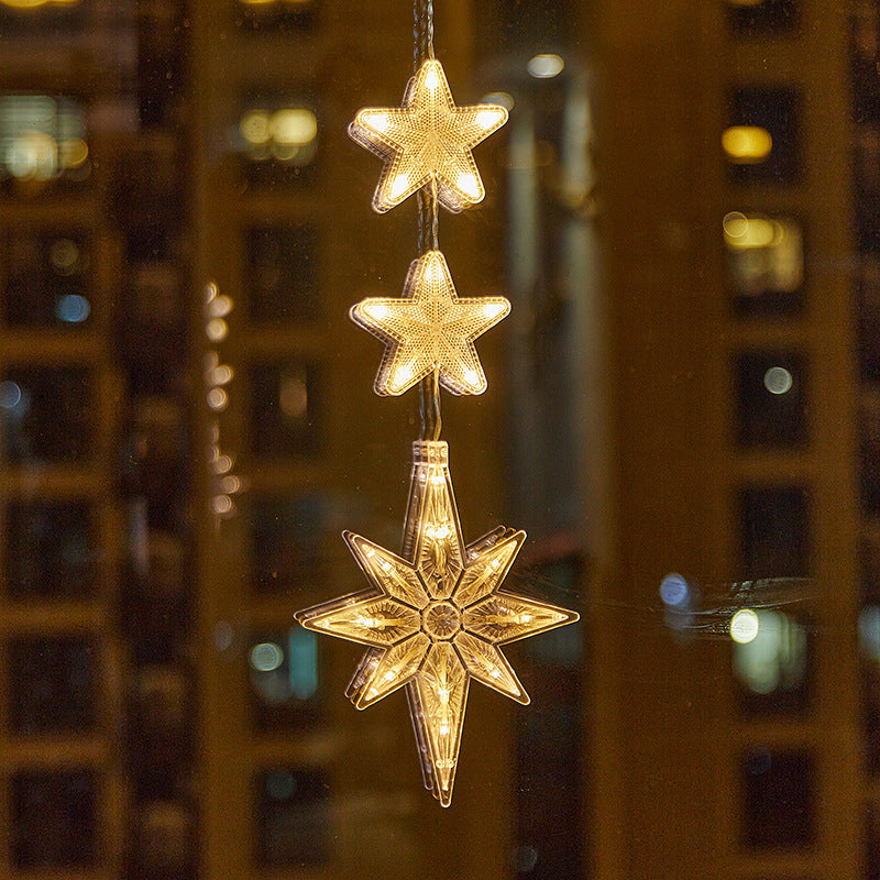 ⏳SIDSTE UDSALGSDAG 🎄❄️ DIY LED-sugekoplamper med julesnefnug ✨ | Batteridrevne, varmt og flerfarvet lys, vindueslamper med sugekop, julepynt til hjem og fest