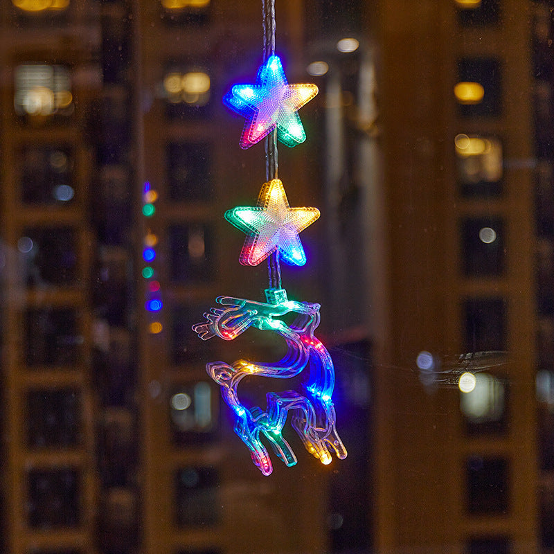 ⏳SIDSTE UDSALGSDAG 🎄❄️ DIY LED-sugekoplamper med julesnefnug ✨ | Batteridrevne, varmt og flerfarvet lys, vindueslamper med sugekop, julepynt til hjem og fest