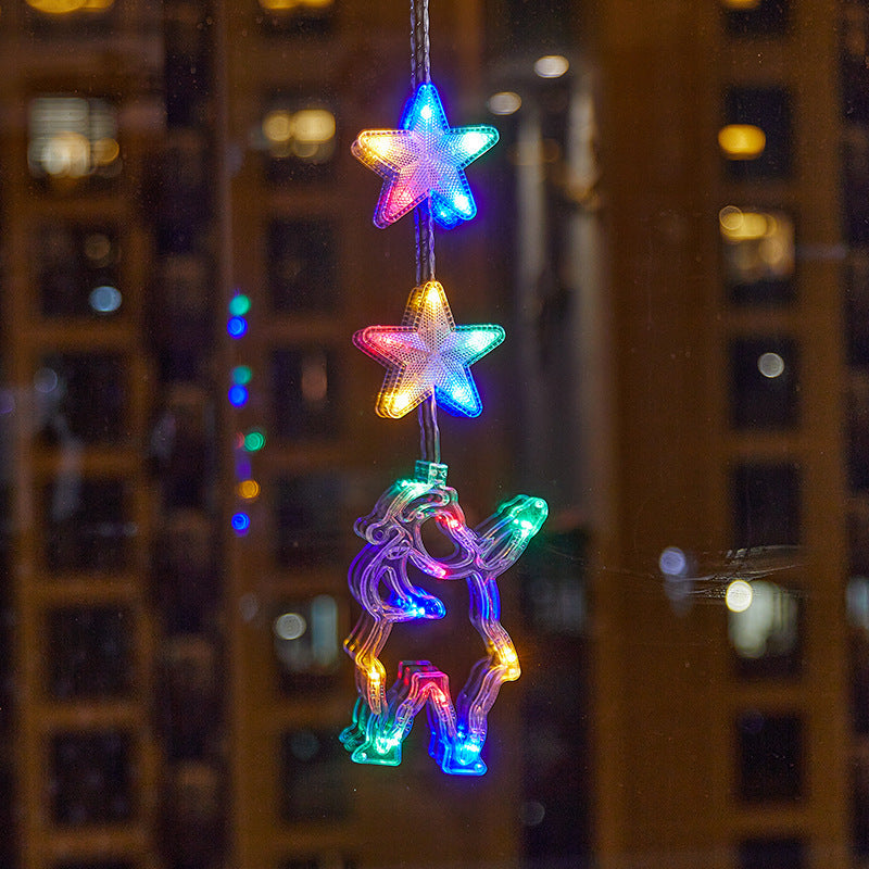 ⏳SIDSTE UDSALGSDAG 🎄❄️ DIY LED-sugekoplamper med julesnefnug ✨ | Batteridrevne, varmt og flerfarvet lys, vindueslamper med sugekop, julepynt til hjem og fest