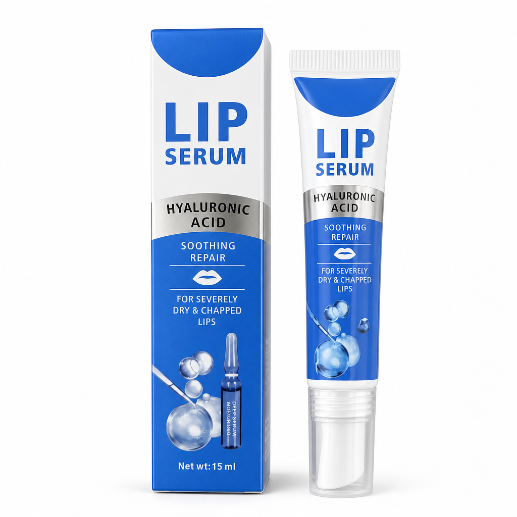 Fugtgivende læbebalsam-serum til pleje af læberne og reducering af læbelinjer 15 ml