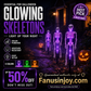 👻50 % rabat til Halloween! 💀Uhyggelig pynt til haven!🎃💡 Solcelledrevne skeletlamper på spyd – lyser i mørket, nemme at montere og perfekte til have, veranda og gangsti! 👻🪦✅