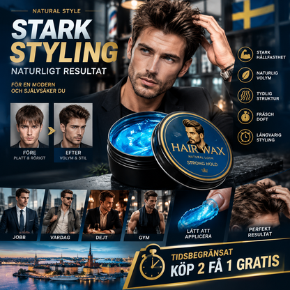 💈 KØB 2 FÅ 1 GRATIS! Flot frisure med frisk cologneduft – stylingpomade til mænd, 130 g